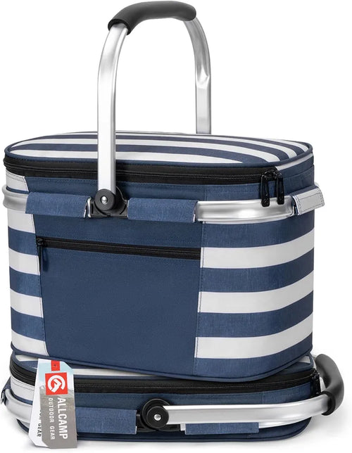 ALLCAMP Picnic Basket - Insulated Cooler, Foldable with Removable Parts